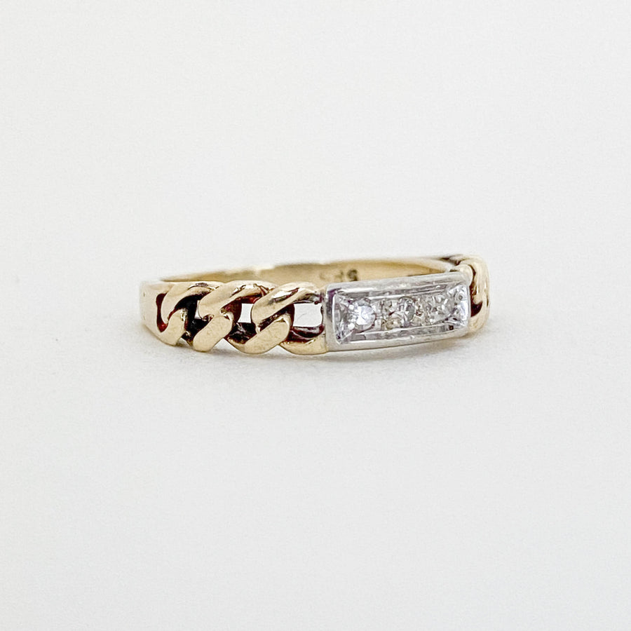 Vintage Diamond Chain Ring
