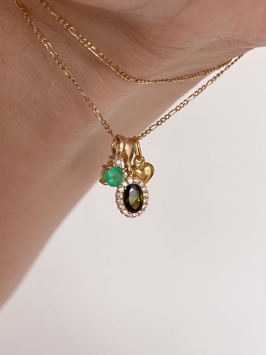 Emerald & Diamond Petite Pendant