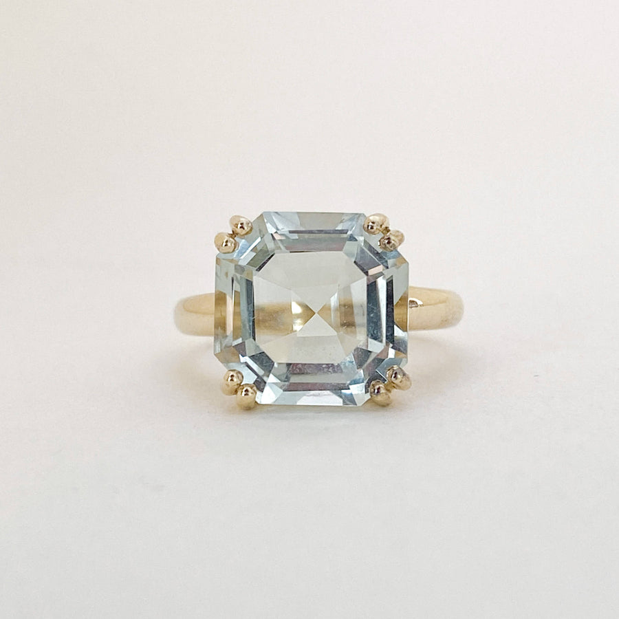 Vintage Prasiolite Carré Ring