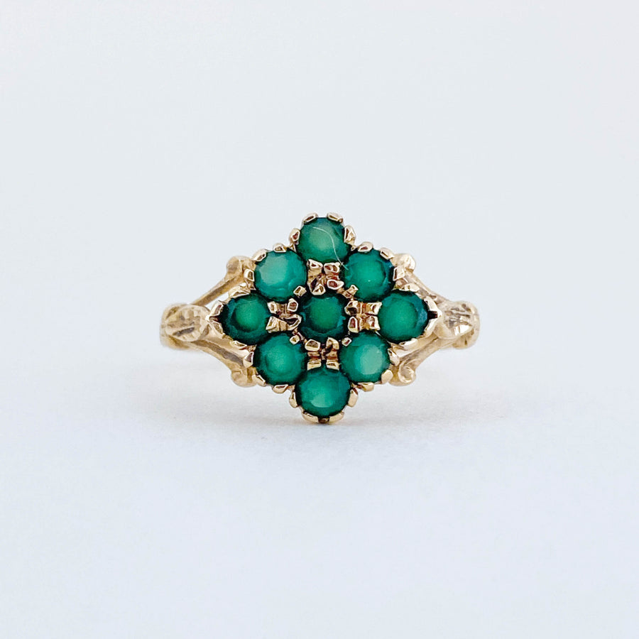 Vintage Emerald Carré Ring