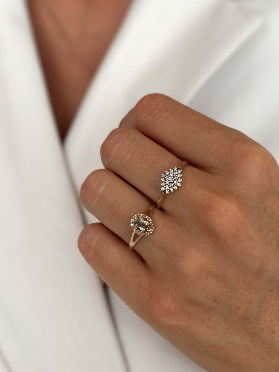 Vintage Diamond Cluster Ring