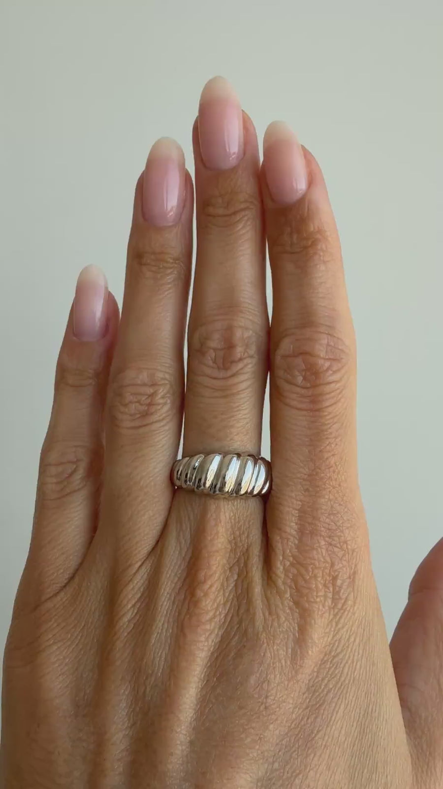 Silver Croissant Ring