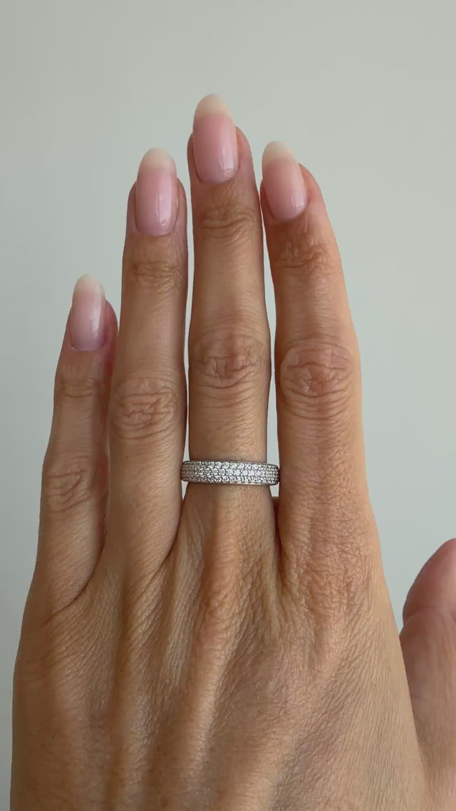 Silver CZ Pave Band Ring