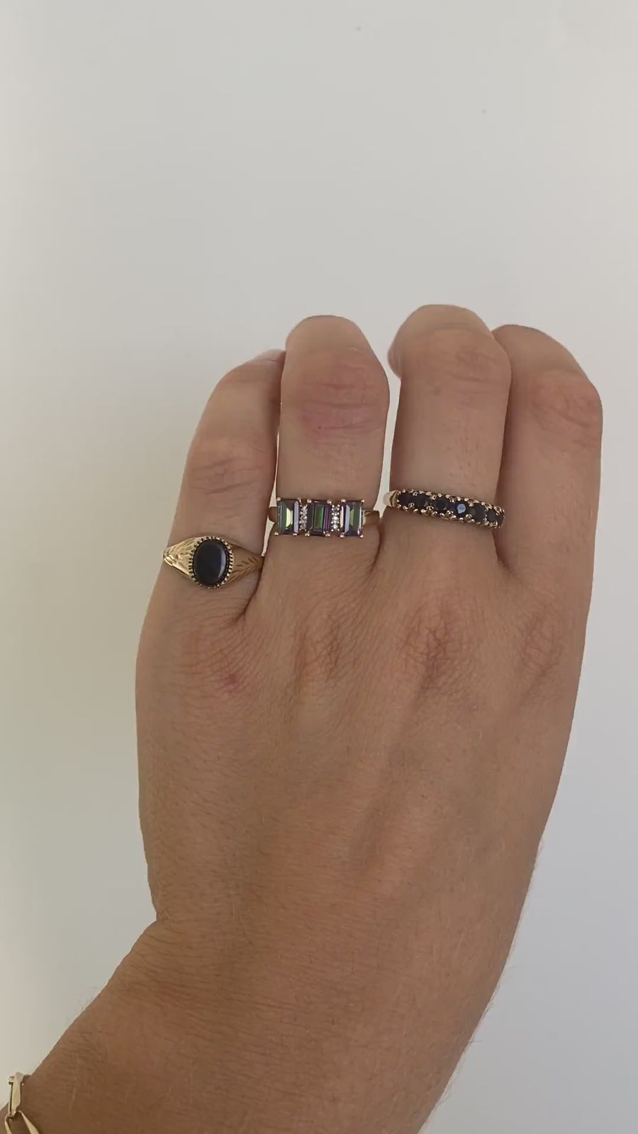 Vintage Sapphire Half Eternity Ring