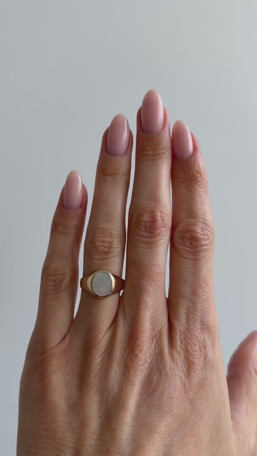 Signet Mother of Pearl Ring