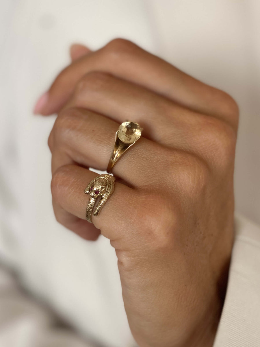 Vintage Ruby Panther Ring
