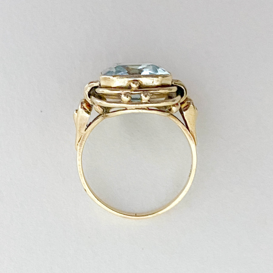 Vintage Aquamarine Renaissance Ring