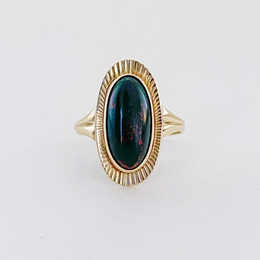 Vintage Bloodstone Sunburst Ring