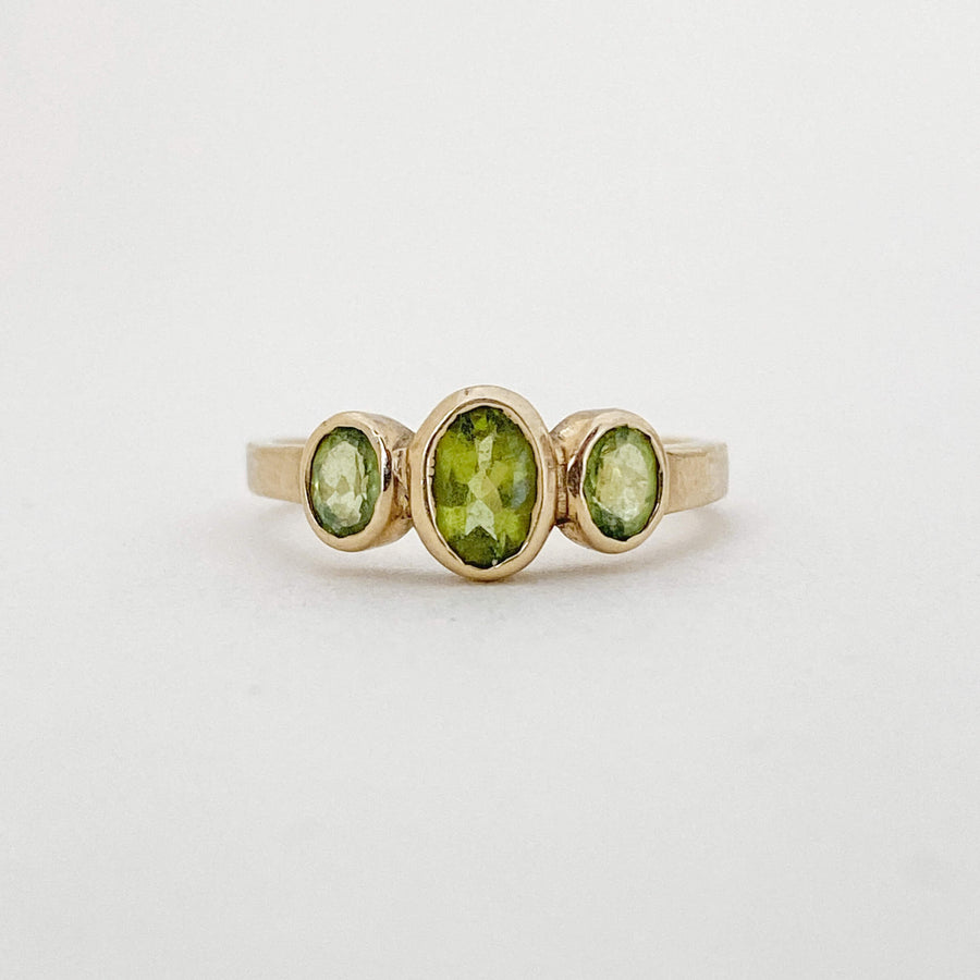 Vintage Peridot Trio Ring