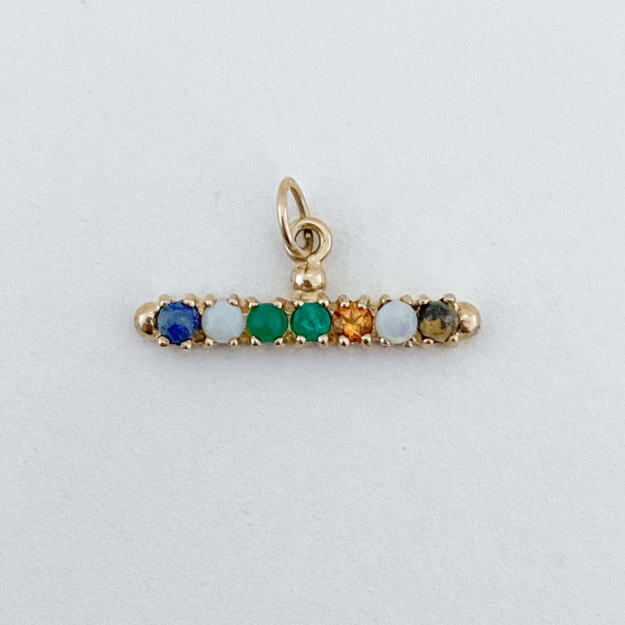 Vintage Rainbow T-Bar Pendant