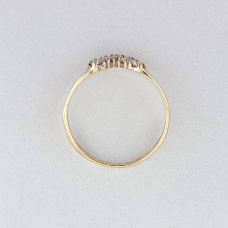 Vintage CZ Wishbone Ring