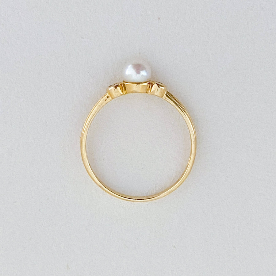 Vintage Pearl & Diamond Chérie Ring