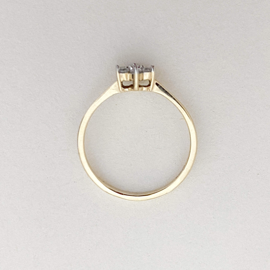 Vintage Diamond Ice Flower Ring