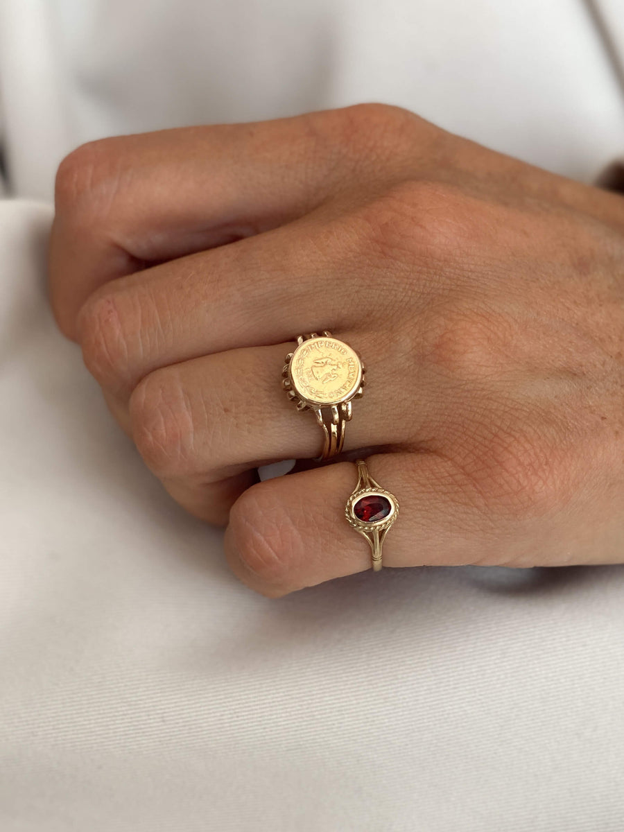 Vintage Coin Mexican Ring