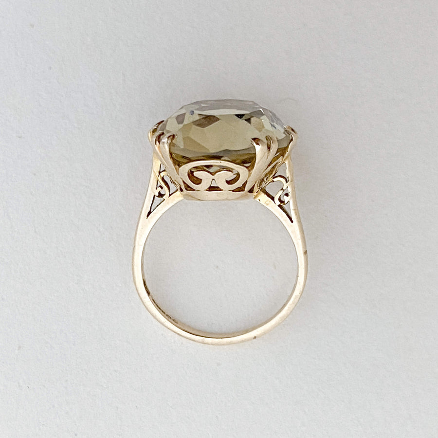 Vintage Lemon Quartz Grande Ring