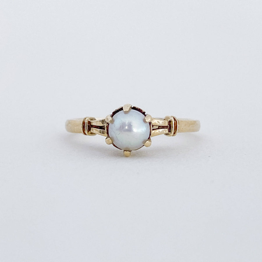 Vintage Pearl Claw Ring