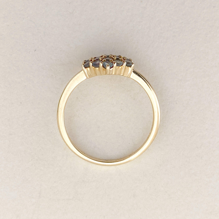 Vintage Alexandrite Cluster Ring