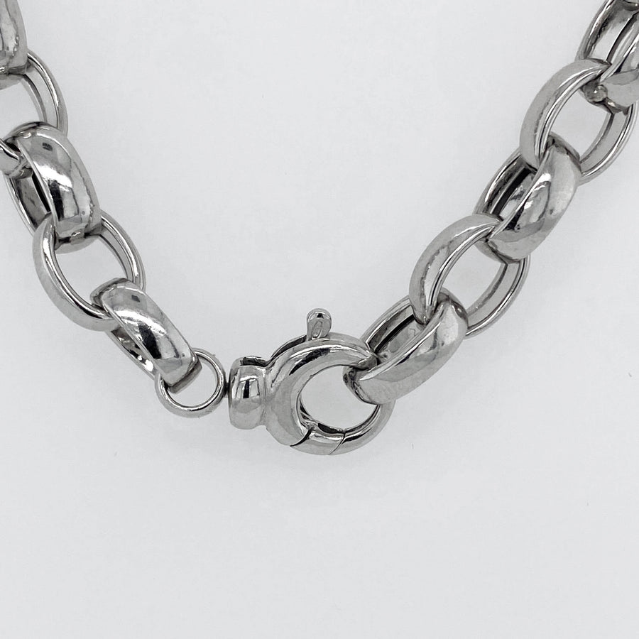 Silver CZ Jasseron Necklace