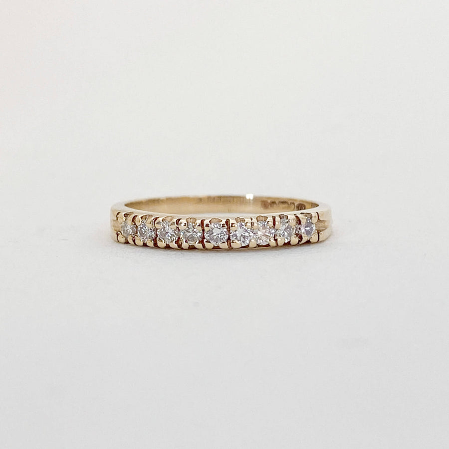 Vintage Diamond Half Eternity Ring