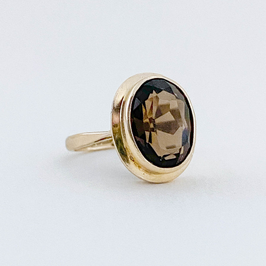 Vintage Smoky Quartz Bold Ring