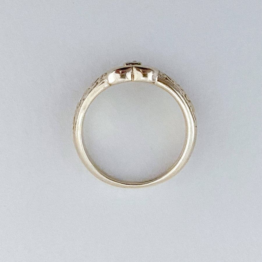 Vintage Diamond Love Letter Ring