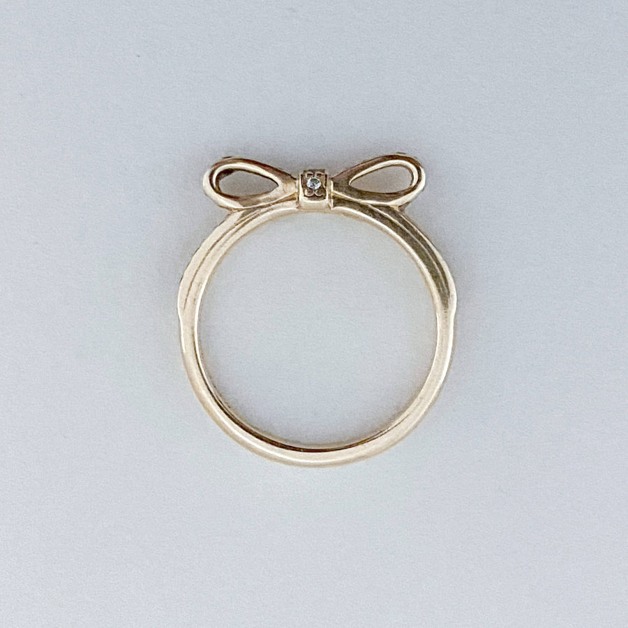 Vintage CZ Bow Ring