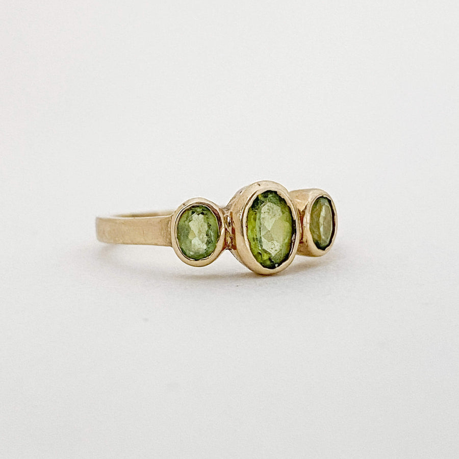 Vintage Peridot Trio Ring