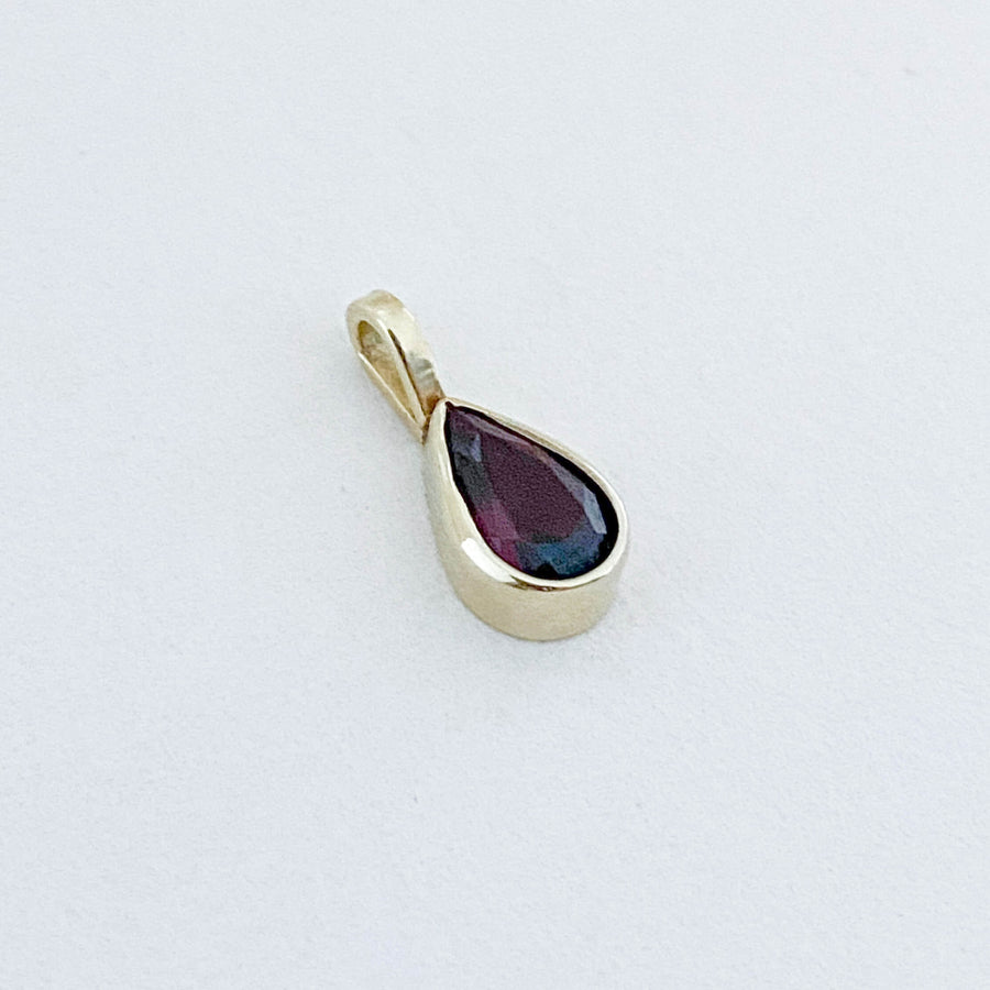 Vintage Garnet Drop Pendant