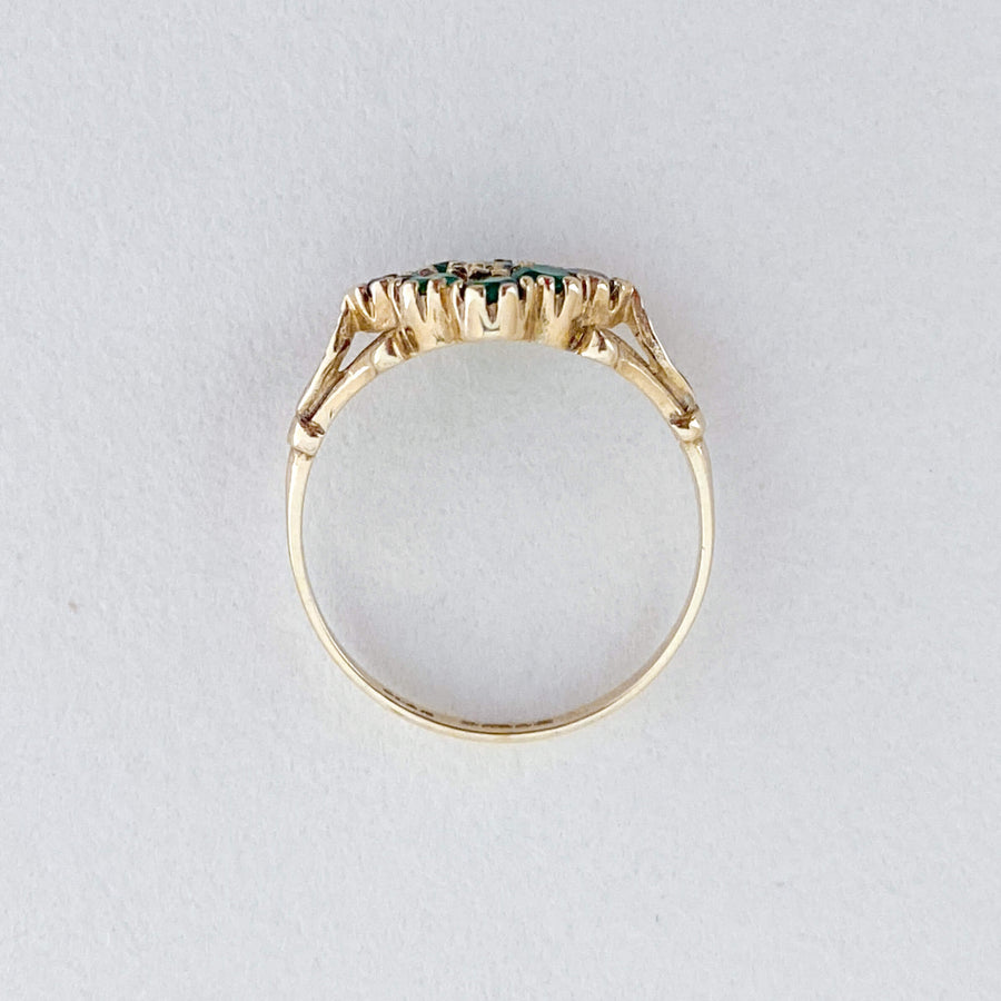 Vintage Emerald Carré Ring