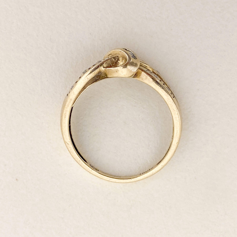 Vintage Diamond Baguettes Knot Ring