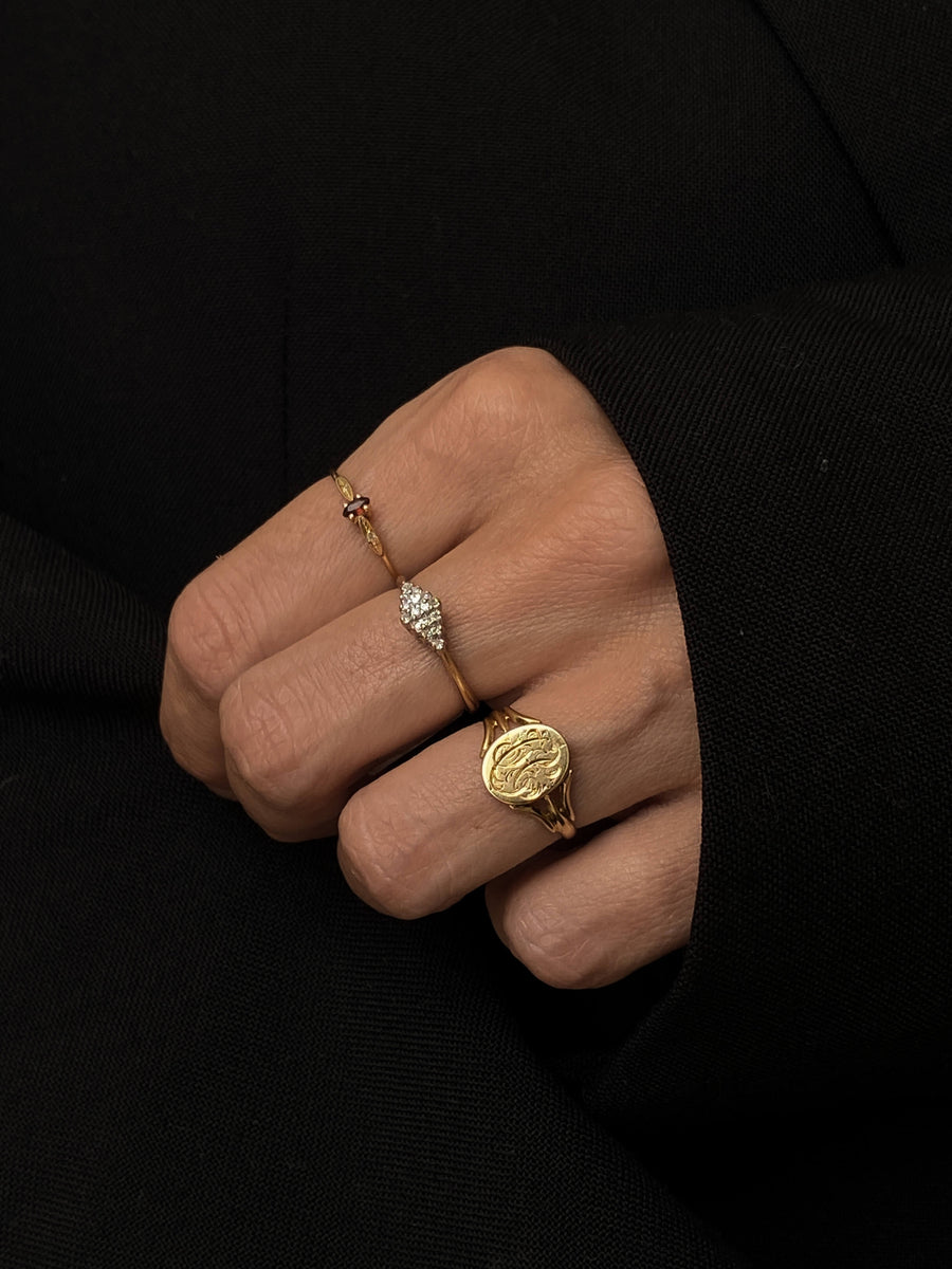 Vintage Diamond Cluster Petit Ring