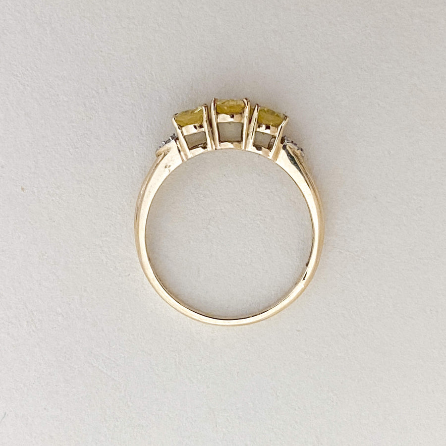 Vintage Apatite & Diamond Solène Ring