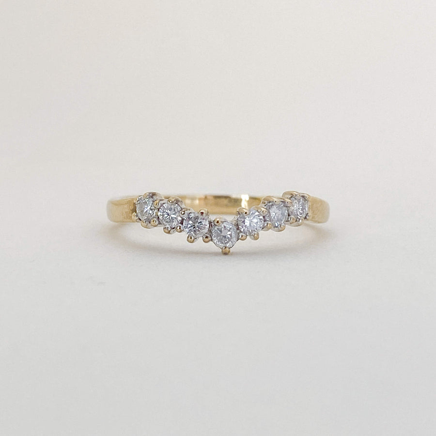 Vintage Diamond Wishbone Ring