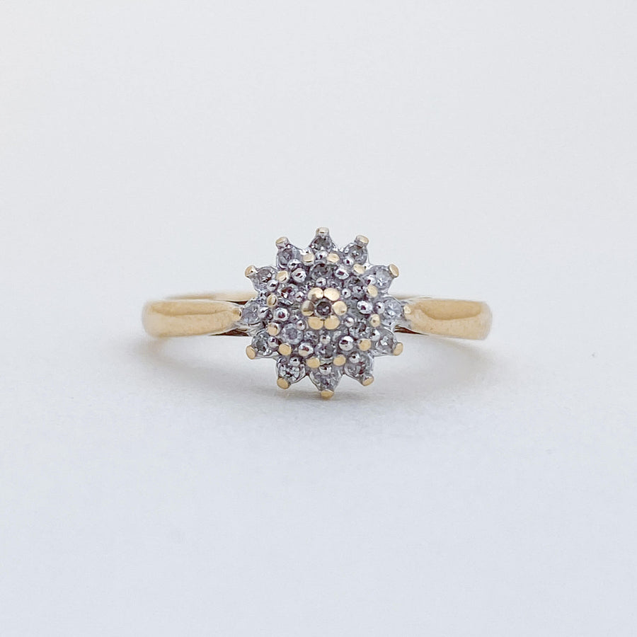 Vintage Diamond Cluster Ring