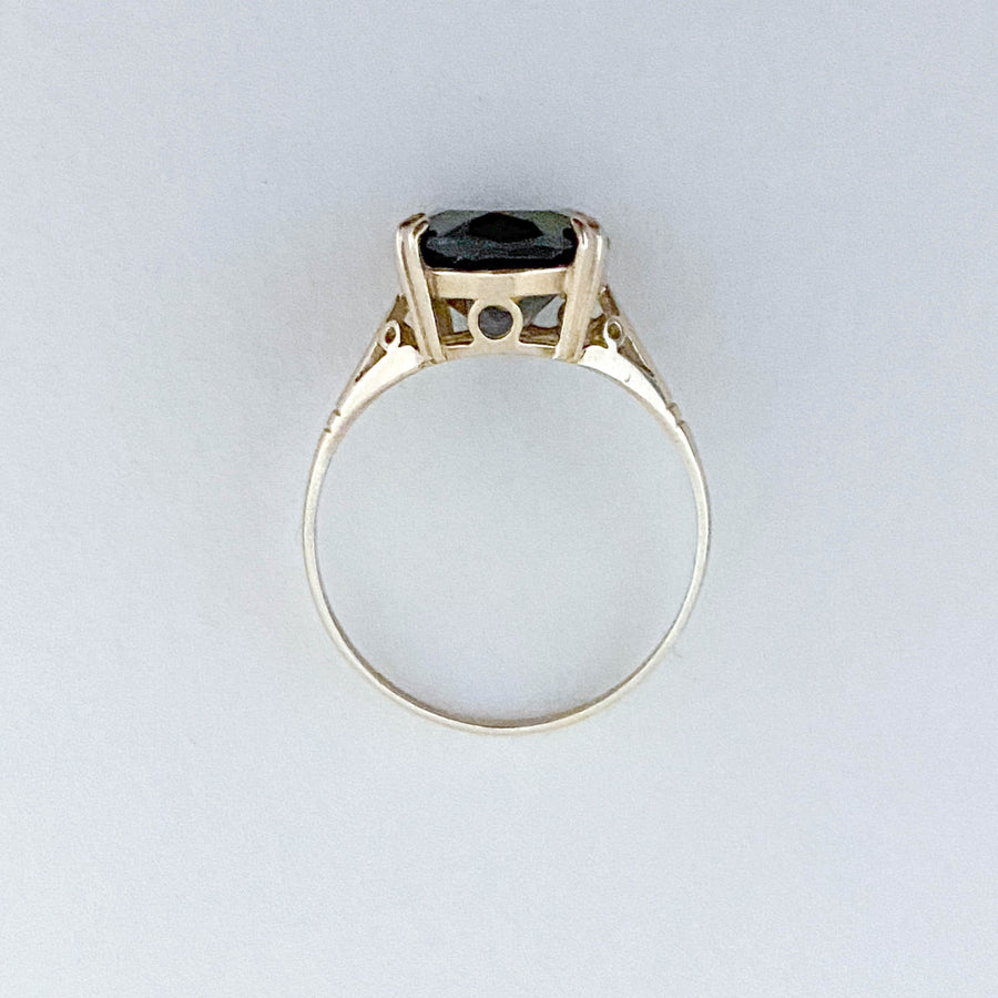 Vintage Smoky Quartz Oval Ring