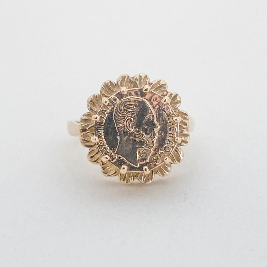 Vintage Coin Maximiliano Emperador Ring