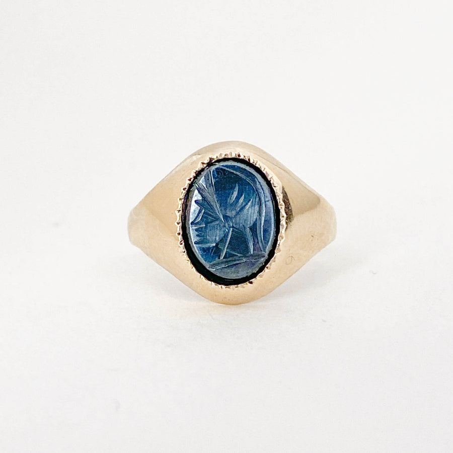 Vintage Hematite Signet Ring