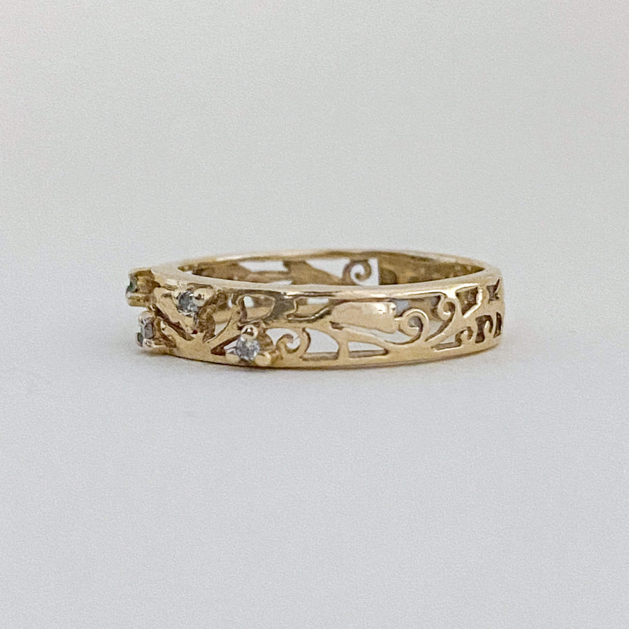 Vintage Diamond Ornate Ring