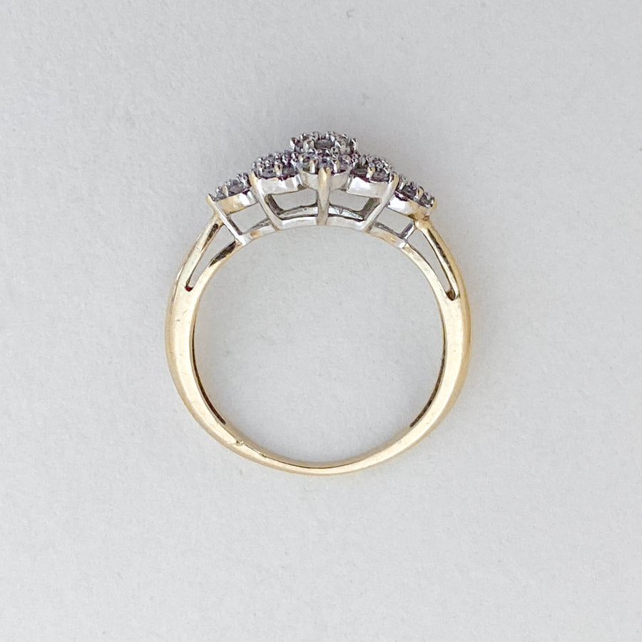 Vintage Diamond Flower Ring