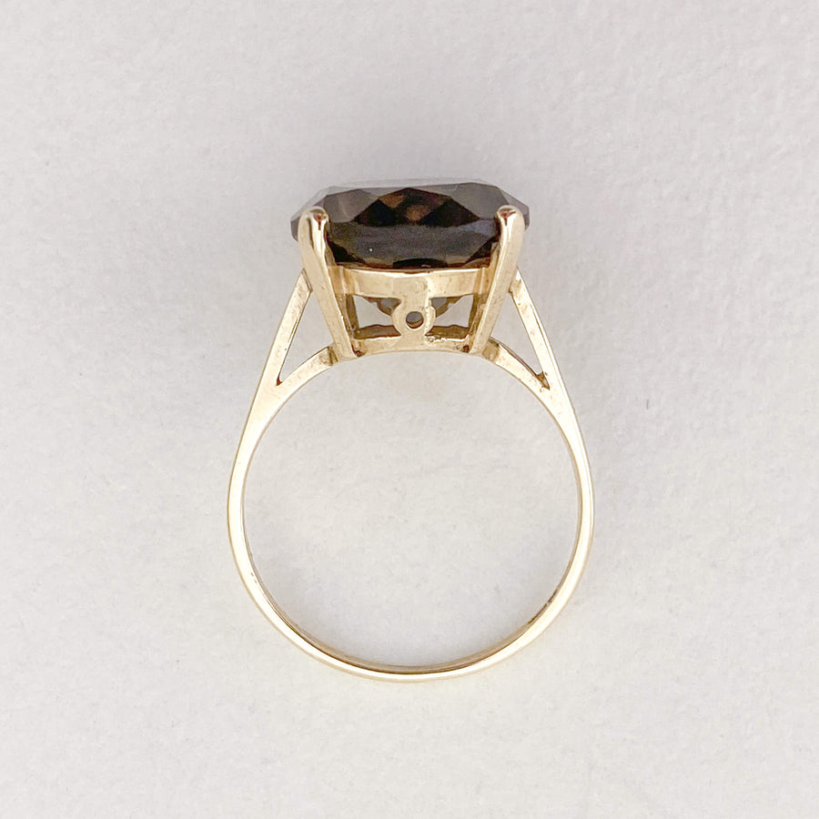 Vintage Smoky Quartz Oval Ring