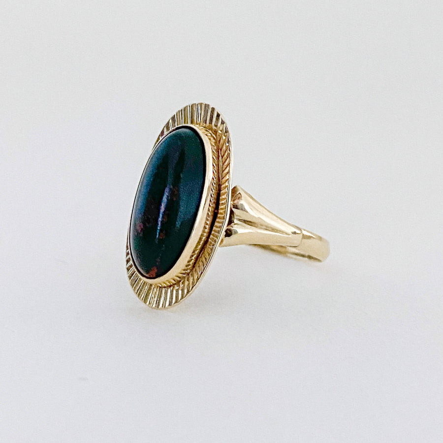 Vintage Bloodstone Sunburst Ring