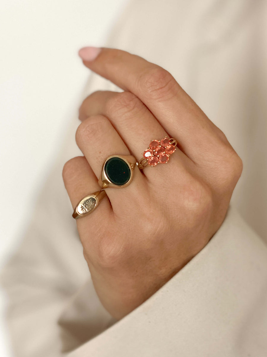 Vintage Bloodstone Signet Ring