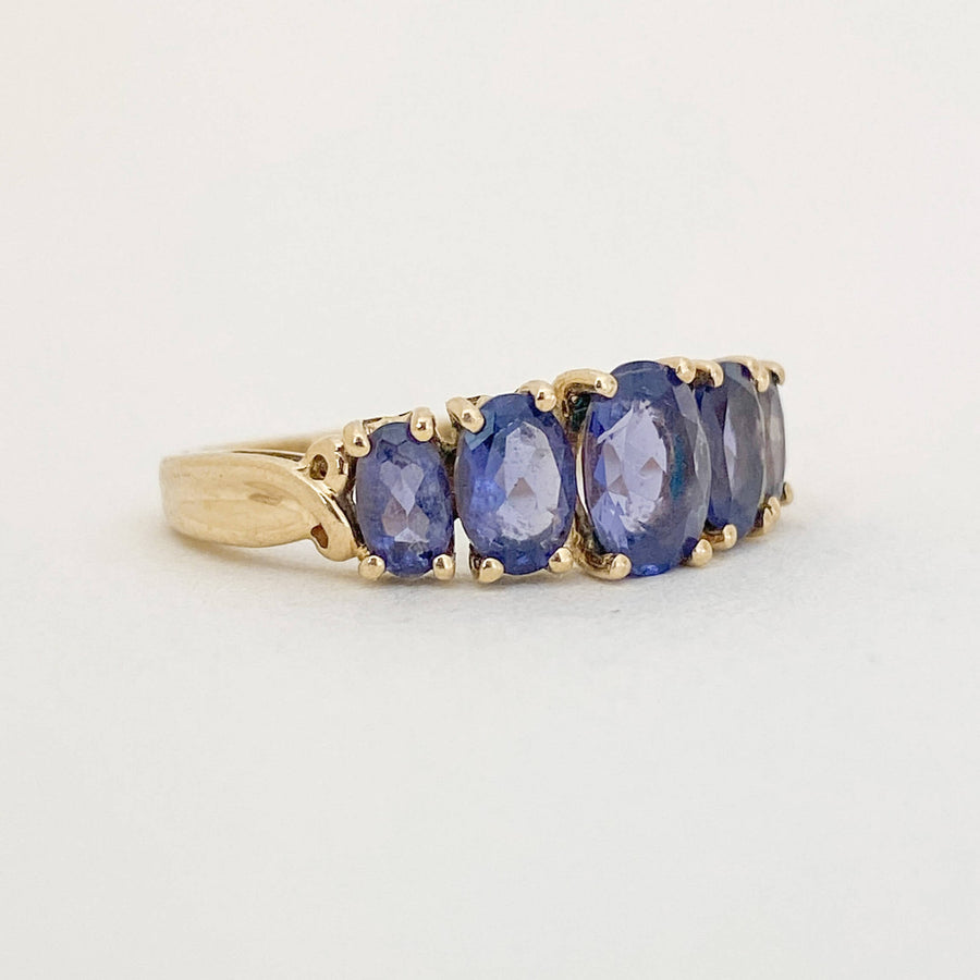Vintage Tanzanite Cinq Ring