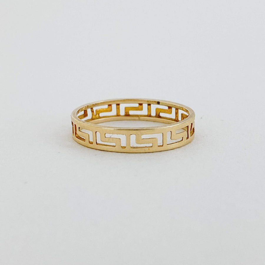 Vintage Greek Key Ring - Forever Mine Collectables