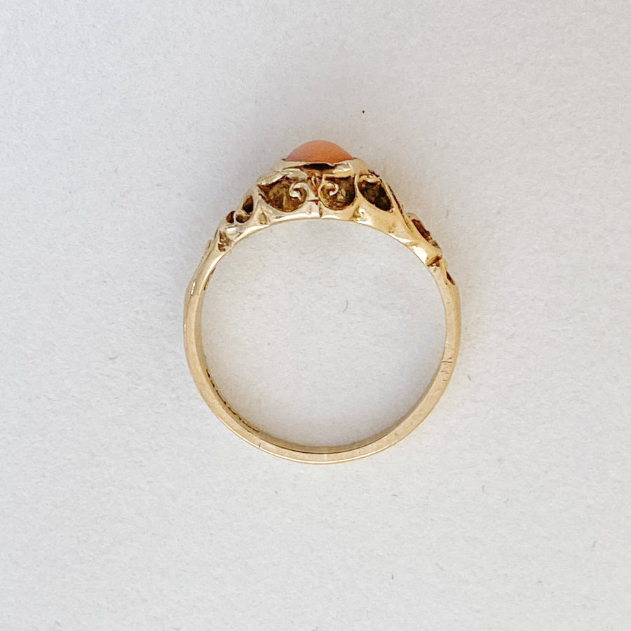 Vintage Coral Ornate Ring - Forever Mine Collectables