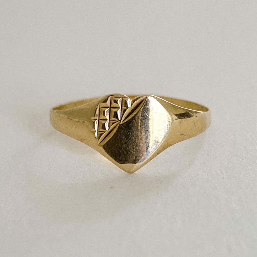 Vintage Signet Heart Ring - Forever Mine Collectables