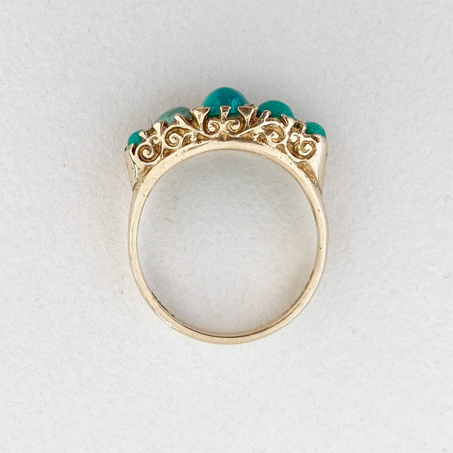 Vintage Turquoise Half Eternity Ring - Forever Mine Collectables